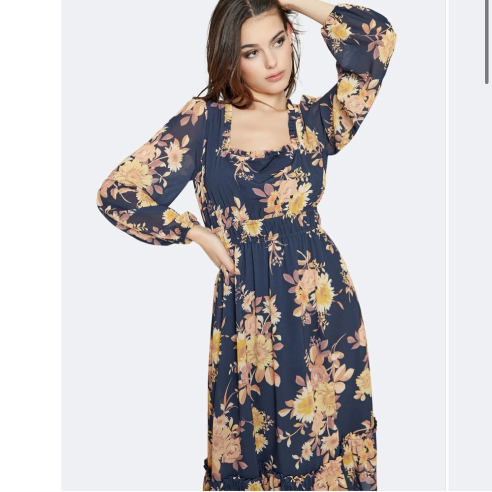 NWT Lost + Wander Poet's Dream Midi Dress